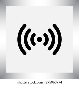 Wireless sign icon, vector illustration. Flat design style 