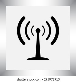 Wireless sign icon, vector illustration. Flat design style 