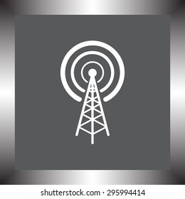 Wireless sign icon, vector illustration. Flat design style 