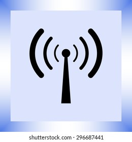 Wireless sign icon, vector illustration. Flat design style 
