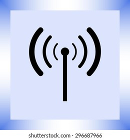 Wireless sign icon, vector illustration. Flat design style 
