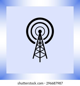Wireless sign icon, vector illustration. Flat design style 