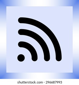 Wireless sign icon, vector illustration. Flat design style 