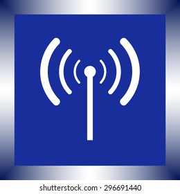Wireless sign icon, vector illustration. Flat design style 