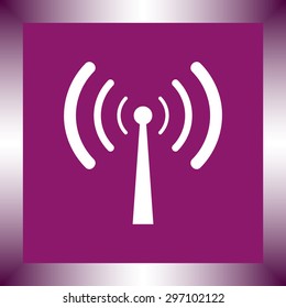 Wireless sign icon, vector illustration. Flat design style 
