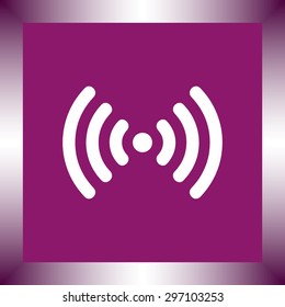 Wireless sign icon, vector illustration. Flat design style 