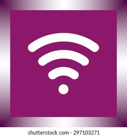 Wireless sign icon, vector illustration. Flat design style 