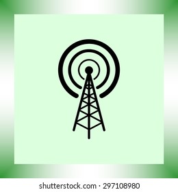 Wireless sign icon, vector illustration. Flat design style 