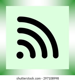 Wireless sign icon, vector illustration. Flat design style 