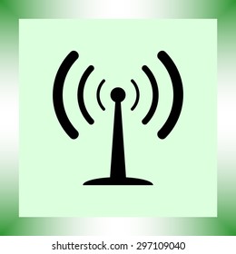 Wireless sign icon, vector illustration. Flat design style 