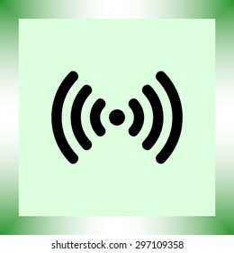 Wireless sign icon, vector illustration. Flat design style 