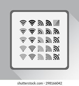 Wireless sign icon, vector illustration. Flat design style 