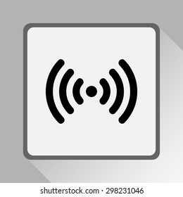 Wireless sign icon, vector illustration. Flat design style 