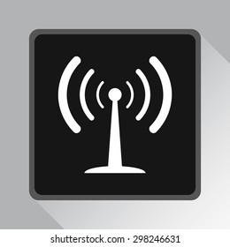 Wireless sign icon, vector illustration. Flat design style 