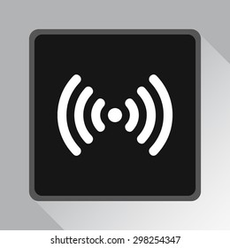 Wireless sign icon, vector illustration. Flat design style 