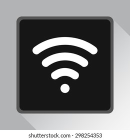 Wireless sign icon, vector illustration. Flat design style 