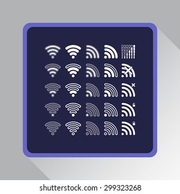 Wireless sign icon, vector illustration. Flat design style 