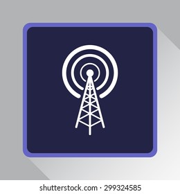 Wireless sign icon, vector illustration. Flat design style 