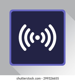 Wireless sign icon, vector illustration. Flat design style 