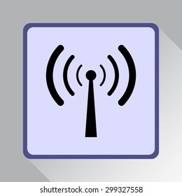 Wireless sign icon, vector illustration. Flat design style 