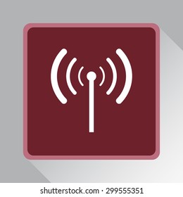 Wireless sign icon, vector illustration. Flat design style 