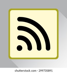 Wireless sign icon, vector illustration. Flat design style 