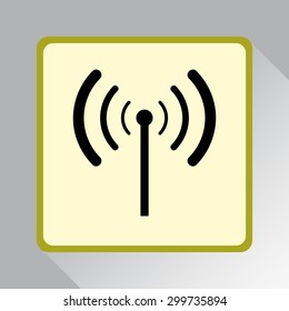 Wireless sign icon, vector illustration. Flat design style 