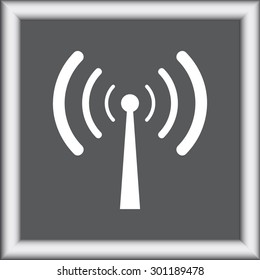 Wireless sign icon, vector illustration. Flat design style 