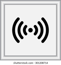 Wireless sign icon, vector illustration. Flat design style 