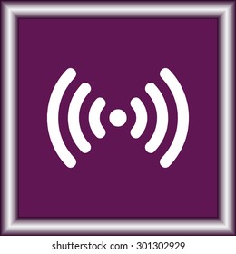 Wireless sign icon, vector illustration. Flat design style 