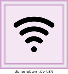 Wireless sign icon, vector illustration. Flat design style 