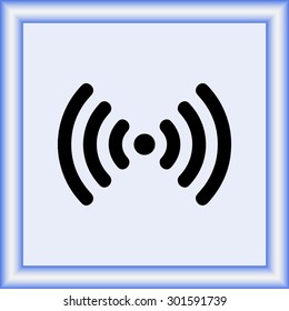 Wireless sign icon, vector illustration. Flat design style 