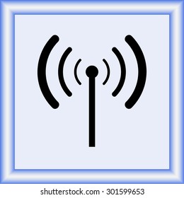 Wireless sign icon, vector illustration. Flat design style 