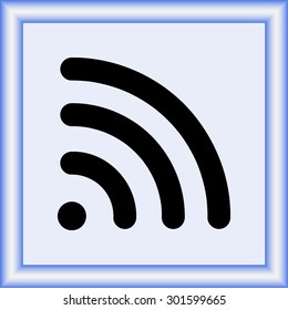 Wireless sign icon, vector illustration. Flat design style 