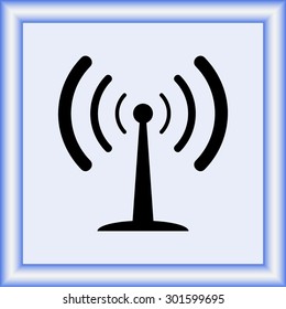 Wireless sign icon, vector illustration. Flat design style 