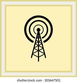 Wireless sign icon, vector illustration. Flat design style 