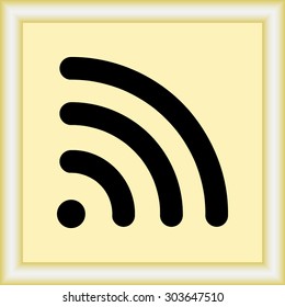 Wireless sign icon, vector illustration. Flat design style 