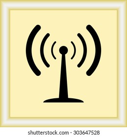 Wireless sign icon, vector illustration. Flat design style 