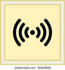 Wireless sign icon, vector illustration. Flat design style 