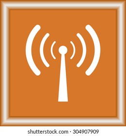 Wireless sign icon, vector illustration. Flat design style 