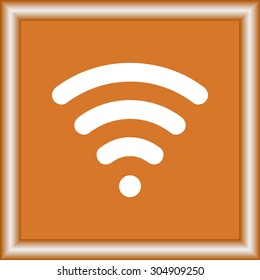 Wireless sign icon, vector illustration. Flat design style 