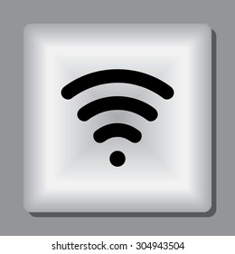 Wireless sign icon, vector illustration. Flat design style 