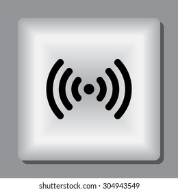 Wireless sign icon, vector illustration. Flat design style 