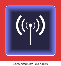 Wireless sign icon, vector illustration. Flat design style 
