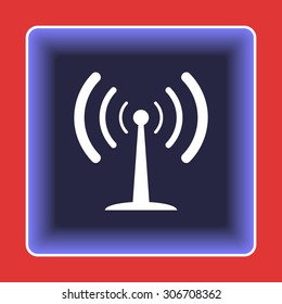 Wireless sign icon, vector illustration. Flat design style 