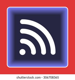 Wireless sign icon, vector illustration. Flat design style 