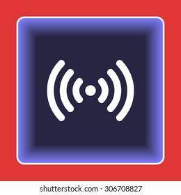 Wireless sign icon, vector illustration. Flat design style 