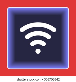 Wireless sign icon, vector illustration. Flat design style 