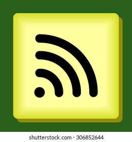 Wireless sign icon, vector illustration. Flat design style 