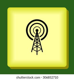 Wireless sign icon, vector illustration. Flat design style 